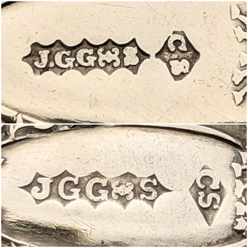 英国アンティーク シルバープレート フィッシュカトラリー6ペアセット J.G. Graves